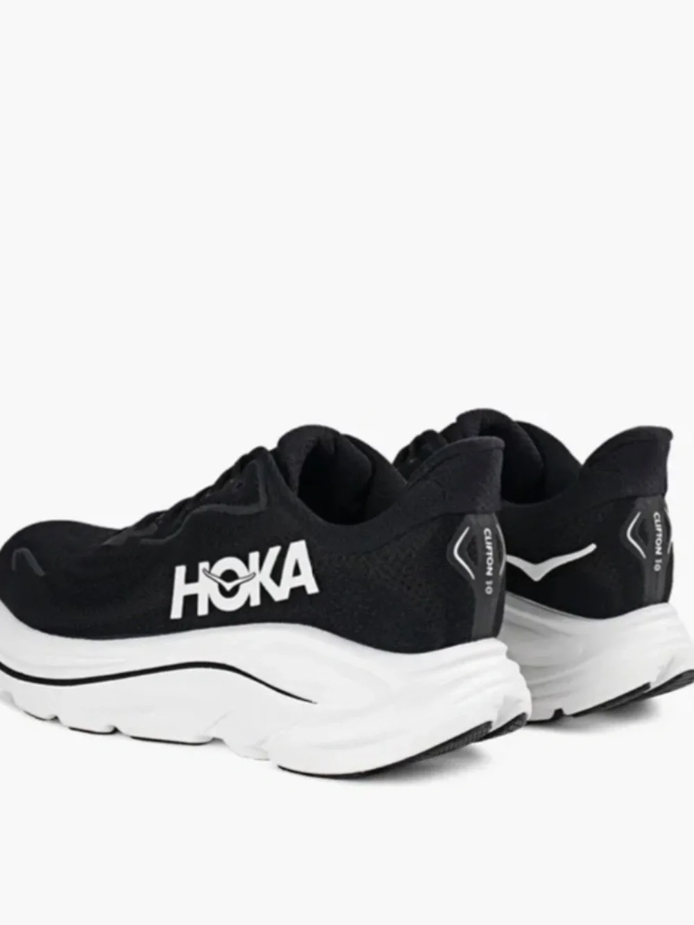 Hoka Black And White Clifton 10 Running Sneakers Size 9 - Picture 8 of 11